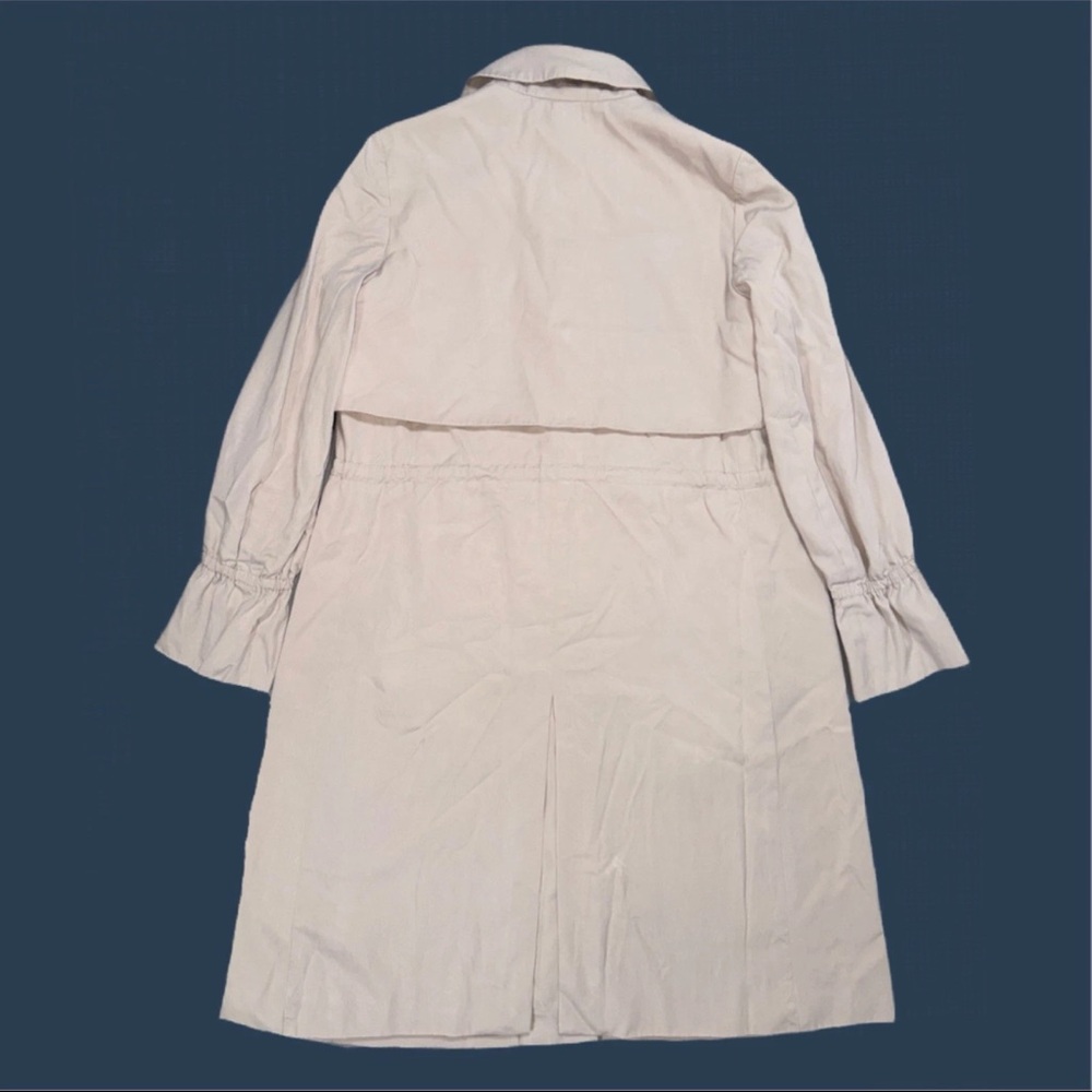 Club Monaco Womens Pale Pink Beige Long Sleeve Trench Coat XS - Picture 10 of 16